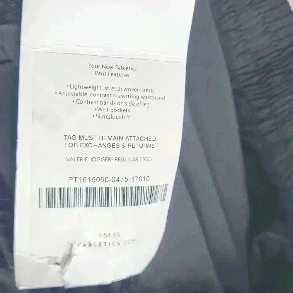 Fabletics NWT New Valerie‎ Jogger Black Drawstring Size Small - Picture 11 of 12